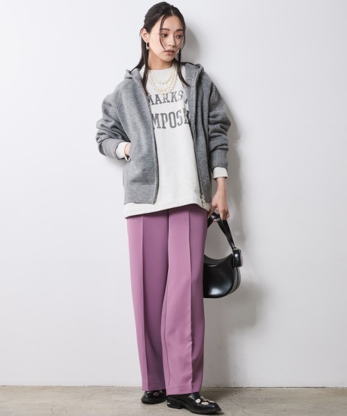 CHIC STYLE(シックスタイル)の「リラックスパンツ<大きいサイズ有>シックスタイル(スラックス・レディース・ブラック/パープル・M/L/LL/3L/4L/5L)」の9枚目の写真
