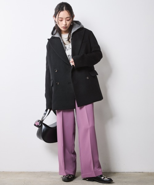 CHIC STYLE(シックスタイル)の「リラックスパンツ<大きいサイズ有>シックスタイル(スラックス・レディース・ブラック/パープル・M/L/LL/3L/4L/5L)」の12枚目の写真