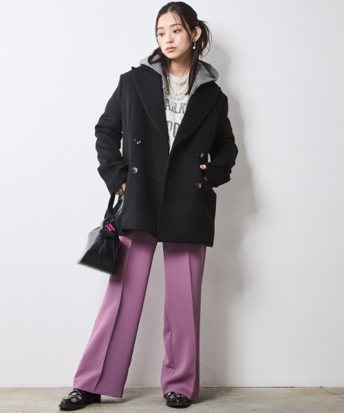 CHIC STYLE(シックスタイル)の「リラックスパンツ<大きいサイズ有>シックスタイル(スラックス・レディース・ブラック/パープル・M/L/LL/3L/4L/5L)」の13枚目の写真