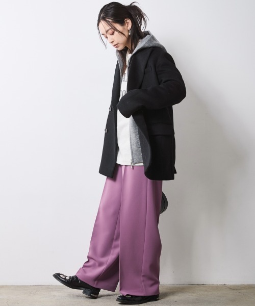 CHIC STYLE(シックスタイル)の「リラックスパンツ<大きいサイズ有>シックスタイル(スラックス・レディース・ブラック/パープル・M/L/LL/3L/4L/5L)」の14枚目の写真