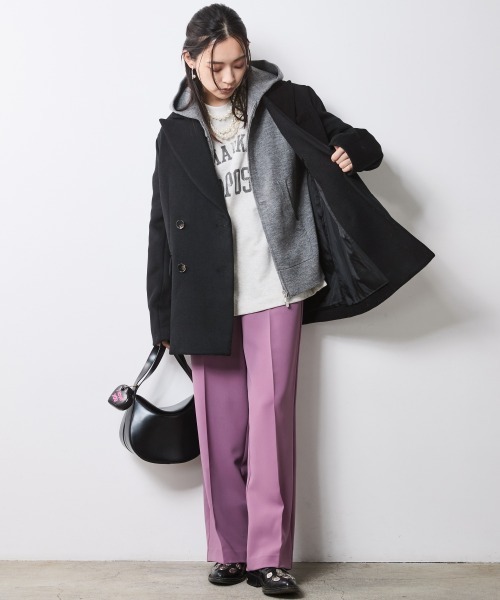 CHIC STYLE(シックスタイル)の「リラックスパンツ<大きいサイズ有>シックスタイル(スラックス・レディース・ブラック/パープル・M/L/LL/3L/4L/5L)」の15枚目の写真