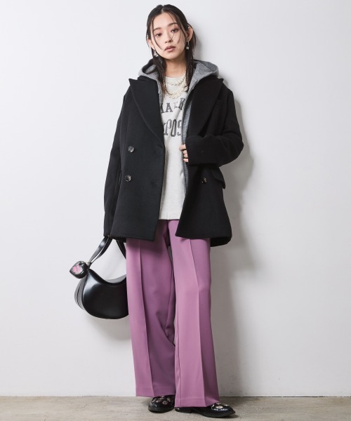CHIC STYLE(シックスタイル)の「リラックスパンツ<大きいサイズ有>シックスタイル(スラックス・レディース・ブラック/パープル・M/L/LL/3L/4L/5L)」の16枚目の写真