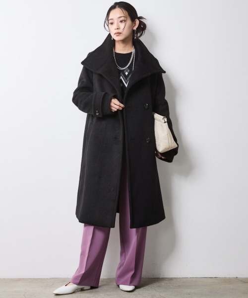 CHIC STYLE(シックスタイル)の「リラックスパンツ<大きいサイズ有>シックスタイル(スラックス・レディース・ブラック/パープル・M/L/LL/3L/4L/5L)」の20枚目の写真