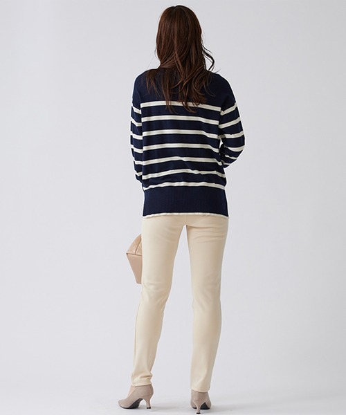 BELLUNA PLUS(ベルーナ)の「裏ベロアストレッチ素材レギンスパンツ70(その他パンツ・レディース・チャコール/ブラック/モスグリーン/アイボリー/インディゴブルー・SMALL/X-LARGE/MEDIUM/LARGE)」の9枚目の写真