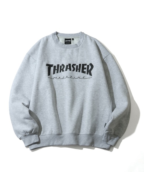 THRASHER（スラッシャー）の「【THRASHER/スラッシャー】裏起毛 アソート カスレクラックプリント クルーネック スウェット トレーナー（スウェット・メンズ・ブラック/ブラウン/アイボリー/ワイン/ブラック系/ブラック系1/グレー系/グレー系1/ブラウン系/アイボリー系/アイボリー系1/アッシュグレー・M/L/XL）」の5枚目の写真