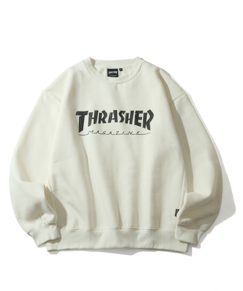 THRASHER（スラッシャー）の「【THRASHER/スラッシャー】裏起毛 アソート カスレクラックプリント クルーネック スウェット トレーナー（スウェット・メンズ・ブラック/ブラウン/アイボリー/ワイン/ブラック系/ブラック系1/グレー系/グレー系1/ブラウン系/アイボリー系/アイボリー系1/アッシュグレー・M/L/XL）」の10枚目の写真