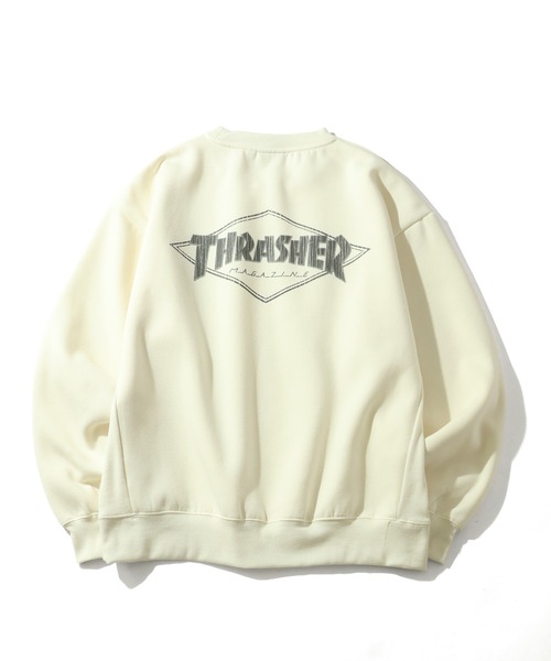 THRASHER（スラッシャー）の「【THRASHER/スラッシャー】裏起毛 アソート カスレクラックプリント クルーネック スウェット トレーナー（スウェット・メンズ・ブラック/ブラウン/アイボリー/ワイン/ブラック系/ブラック系1/グレー系/グレー系1/ブラウン系/アイボリー系/アイボリー系1/アッシュグレー・M/L/XL）」の9枚目の写真