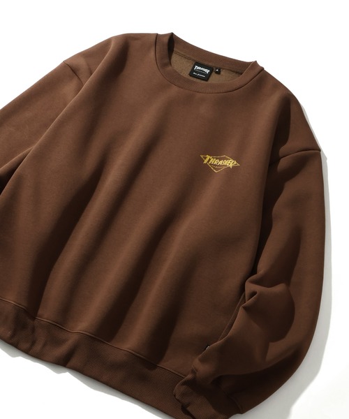 THRASHER（スラッシャー）の「【THRASHER/スラッシャー】裏起毛 アソート カスレクラックプリント クルーネック スウェット トレーナー（スウェット・メンズ・ブラック/ブラウン/アイボリー/ワイン/ブラック系/ブラック系1/グレー系/グレー系1/ブラウン系/アイボリー系/アイボリー系1/アッシュグレー・M/L/XL）」の13枚目の写真