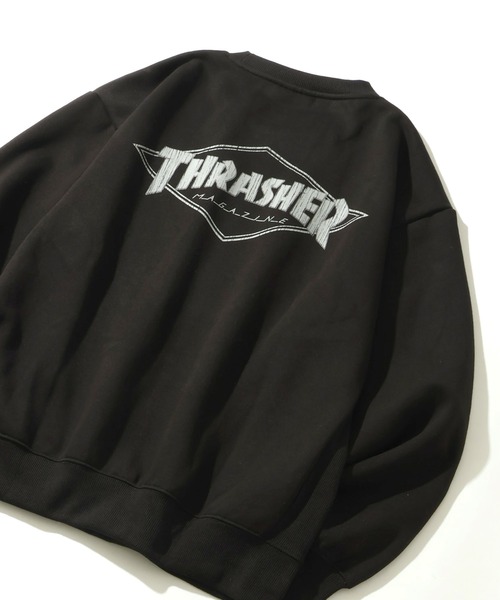 THRASHER（スラッシャー）の「【THRASHER/スラッシャー】裏起毛 アソート カスレクラックプリント クルーネック スウェット トレーナー（スウェット・メンズ・ブラック/ブラウン/アイボリー/ワイン/ブラック系/ブラック系1/グレー系/グレー系1/ブラウン系/アイボリー系/アイボリー系1/アッシュグレー・M/L/XL）」の16枚目の写真