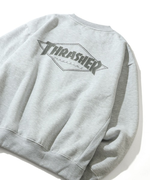 THRASHER（スラッシャー）の「【THRASHER/スラッシャー】裏起毛 アソート カスレクラックプリント クルーネック スウェット トレーナー（スウェット・メンズ・ブラック/ブラウン/アイボリー/ワイン/ブラック系/ブラック系1/グレー系/グレー系1/ブラウン系/アイボリー系/アイボリー系1/アッシュグレー・M/L/XL）」の14枚目の写真