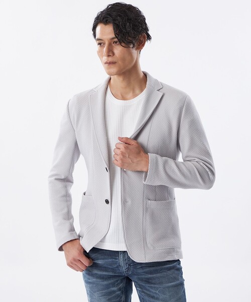 セール】【Safari Lounge別注】ポリエステルライトニットジャケット