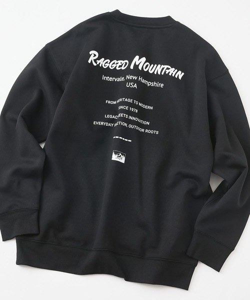 ragged mountain(ラギットマウンテン)の「【RAGGED MOUNTAIN/ラギットマウンテン】ALTON/アルトン バックプリント スウェットトレーナー(スウェット・メンズ・ブラック/ネイビー/ブラウン/グレー・MEDIUM/LARGE/X-LARGE)」の2枚目の写真