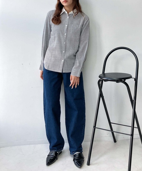 AS KNOW AS plus（アズノゥアズプラス）の「♪選んでアソートデザイン 衿刺繍ポケット付きシャツ（シャツ/ブラウス・レディース・ホワイト系/ホワイト系1/チェック・FREE）」の22枚目の写真