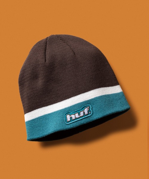 HUF（ハフ）の「H DOT BEANIE（ニットキャップ/ビーニー・メンズ・ブラック/ブラウン系その他・O/S）」の2枚目の写真