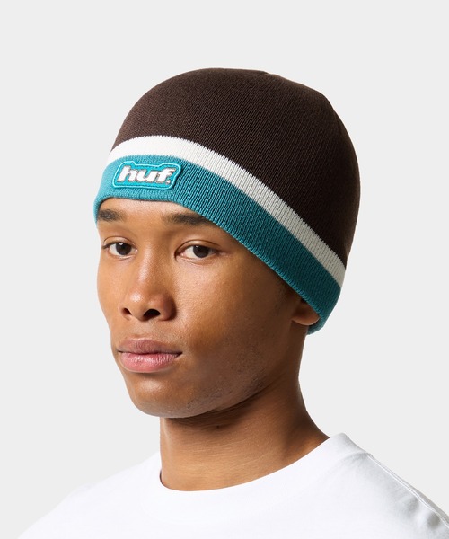 HUF（ハフ）の「H DOT BEANIE（ニットキャップ/ビーニー・メンズ・ブラック/ブラウン系その他・O/S）」の3枚目の写真
