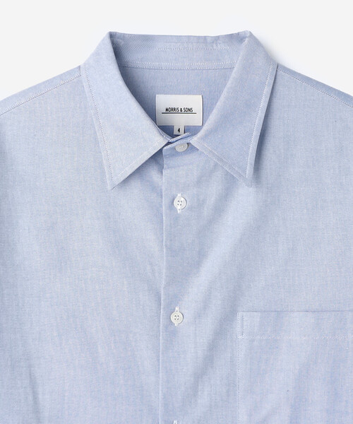 Morris & Sons（モリスアンドサンズ）の「MORRIS & SONS | ピンオックス 長袖シャツ MEN（シャツ/ブラウス・メンズ・サックスブルー/ホワイト/グリーン・3/4/2）」の12枚目の写真