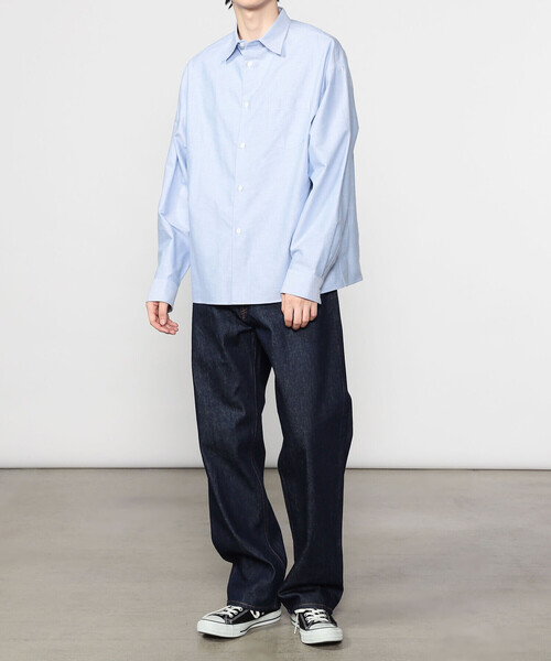 Morris & Sons（モリスアンドサンズ）の「MORRIS & SONS | ピンオックス 長袖シャツ MEN（シャツ/ブラウス・メンズ・サックスブルー/ホワイト/グリーン・3/4/2）」の4枚目の写真