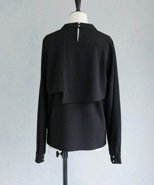 &g'aime(アンジェム)の「【&g'aime】ケープデザイントップス Cape Design Top(Tシャツ/カットソー・レディース・ブラック/ホワイト/モカ・FREE)」の19枚目の写真