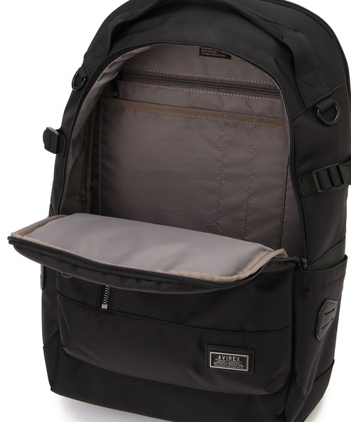 AVIREX（アヴィレックス）の「SOLID RUCK SACK / ソリッド リュックサック / AVIREX / アヴィレックス / AX2053（バックパック/リュック・メンズ・ブラック/オリーブ系・F）」の8枚目の写真