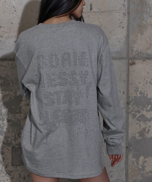 FANCY CLUB(ファンシークラブ)の「A'GEM/9 × .kom 『FANCY CLUB/ファンシークラブ』 FF LETTERING LONG SLEEVE/FF レタリング 長袖Tシャツ(Tシャツ/カットソー・レディース・ブラック/グレー/ホワイト・FREE)」の1枚目の写真