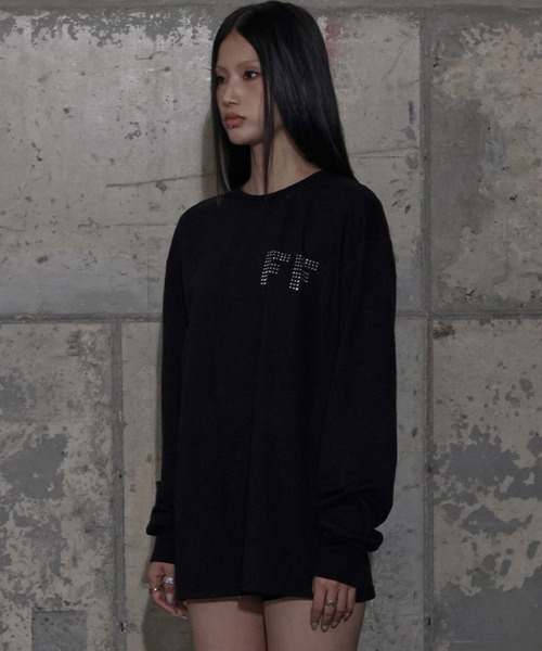 FANCY CLUB(ファンシークラブ)の「A'GEM/9 × .kom 『FANCY CLUB/ファンシークラブ』 FF LETTERING LONG SLEEVE/FF レタリング 長袖Tシャツ(Tシャツ/カットソー・レディース・ブラック/グレー/ホワイト・FREE)」の8枚目の写真