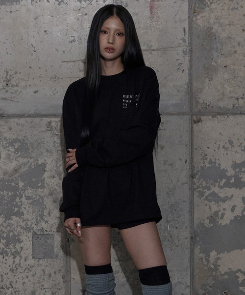 FANCY CLUB(ファンシークラブ)の「A'GEM/9 × .kom 『FANCY CLUB/ファンシークラブ』 FF LETTERING LONG SLEEVE/FF レタリング 長袖Tシャツ(Tシャツ/カットソー・レディース・ブラック/グレー/ホワイト・FREE)」の6枚目の写真