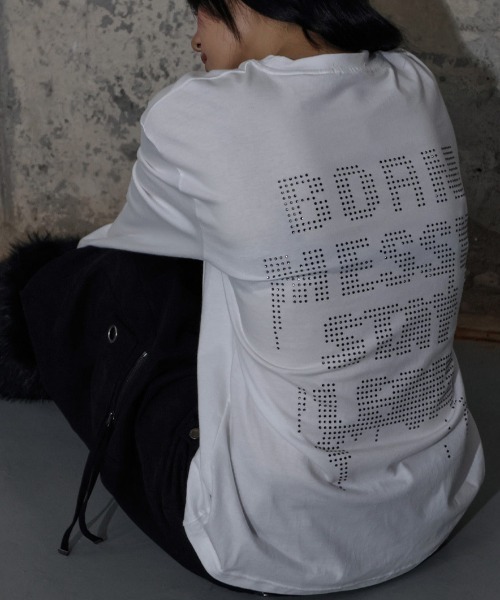 FANCY CLUB(ファンシークラブ)の「A'GEM/9 × .kom 『FANCY CLUB/ファンシークラブ』 FF LETTERING LONG SLEEVE/FF レタリング 長袖Tシャツ(Tシャツ/カットソー・レディース・ブラック/グレー/ホワイト・FREE)」の14枚目の写真