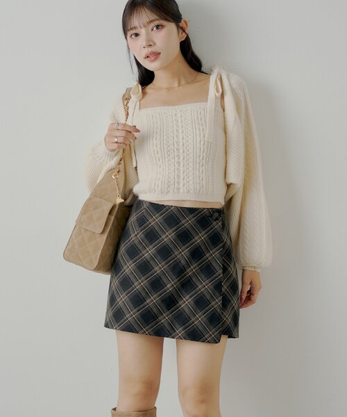 Chico（チコ）の「フロントラップミニスカパン（スカート）」 - WEAR