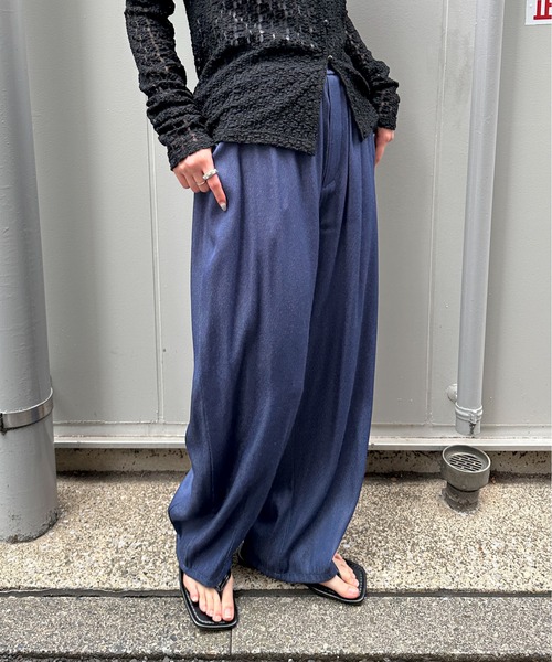 PILIT(ピリット)の「イージーワイドカーブパンツ(その他パンツ・レディース・ブルー/ブラック/ブラウン・MEDIUM)」の3枚目の写真