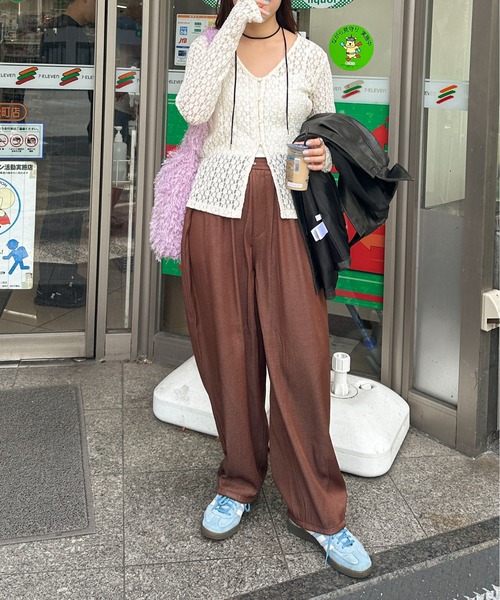 PILIT(ピリット)の「イージーワイドカーブパンツ(その他パンツ・レディース・ブルー/ブラック/ブラウン・MEDIUM)」の6枚目の写真