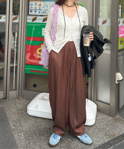 PILIT(ピリット)の「イージーワイドカーブパンツ(その他パンツ・レディース・ブルー/ブラック/ブラウン・MEDIUM)」の8枚目の写真