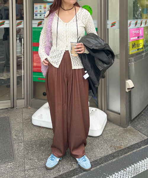 PILIT(ピリット)の「イージーワイドカーブパンツ(その他パンツ・レディース・ブルー/ブラック/ブラウン・MEDIUM)」の10枚目の写真
