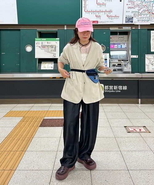 PILIT(ピリット)の「イージーワイドカーブパンツ(その他パンツ・レディース・ブルー/ブラック/ブラウン・MEDIUM)」の20枚目の写真
