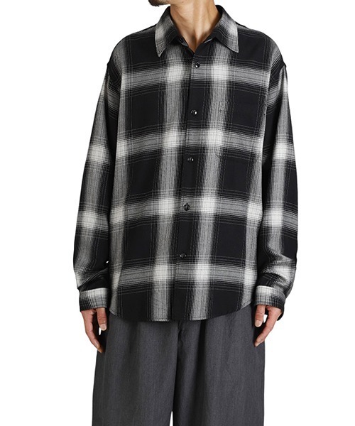 GOLD（ゴールド）の「東洋エンタープライズ GOLD / ゴールド：SUVIN COTTON NEL CHECK REGULAR COLLAR SHIRT：25B-GL29546[MUS]（シャツ/ブラウス・メンズ・ブラック・L/M）」の6枚目の写真