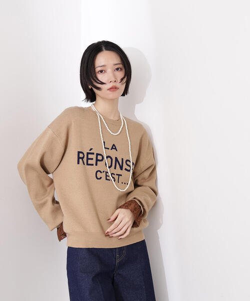 セール】フレンチロゴジャガードニット（ニット/セーター）｜N.（N