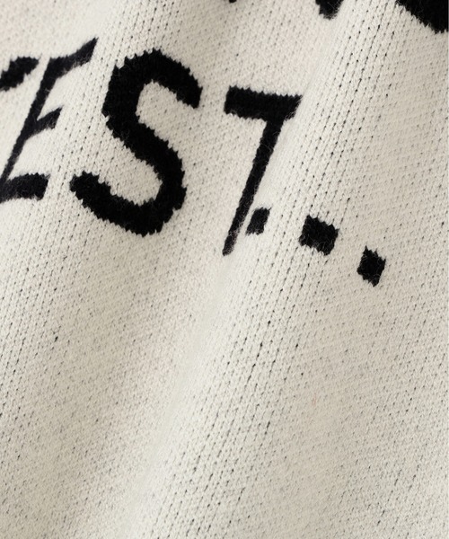 N.（N. Natural Beauty Basic）（エヌエヌナチュラルビューティーベーシック）の「フレンチロゴジャガードニット（ニット/セーター・レディース・グレー/オフホワイト/ベージュ・MEDIUM）」の8枚目の写真