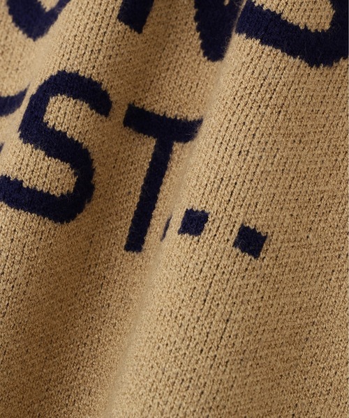 N.（N. Natural Beauty Basic）（エヌエヌナチュラルビューティーベーシック）の「フレンチロゴジャガードニット（ニット/セーター・レディース・グレー/オフホワイト/ベージュ・MEDIUM）」の4枚目の写真