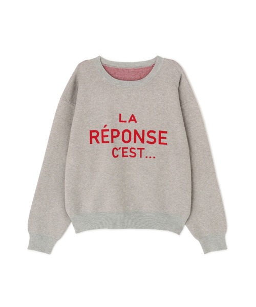 N.（N. Natural Beauty Basic）（エヌエヌナチュラルビューティーベーシック）の「フレンチロゴジャガードニット（ニット/セーター・レディース・グレー/オフホワイト/ベージュ・MEDIUM）」の7枚目の写真