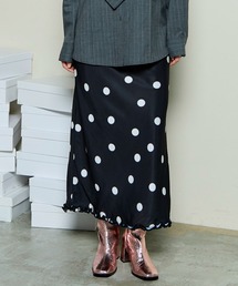 Dot Frill Midi-length Skirt / ドットフリルミモレスカート