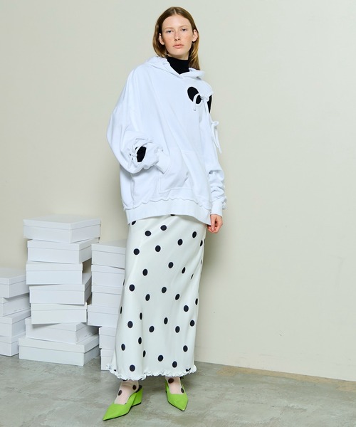 Dot Frill Midi-length Skirtドットフリルミモレスカート MAISON SPECIAL(メゾンスペシャル)｜Dot Frill Midi-length Skirt