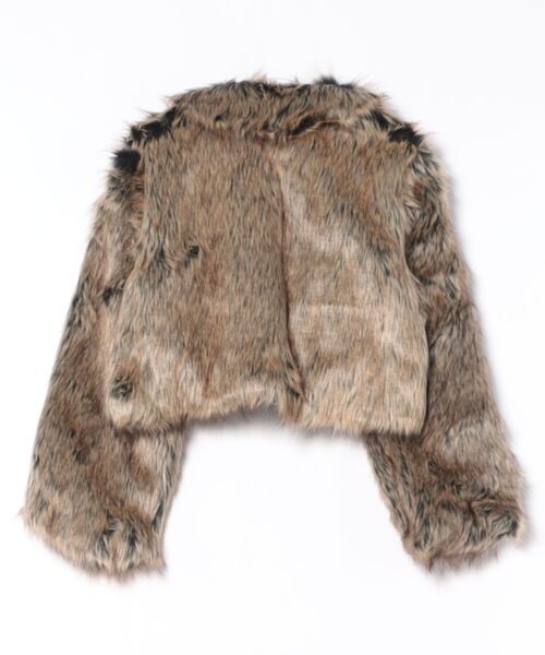 VIAVANDA（ヴィアヴァンダ）の「FAKE FUR SHORT JACKET（その他アウター・レディース・イエロー/ブラウン・FREE）」の14枚目の写真