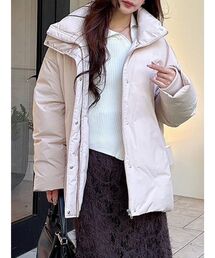 MERCURYDUO | スタンドカラーミドルダウンコート(ダウンジャケット/コート)