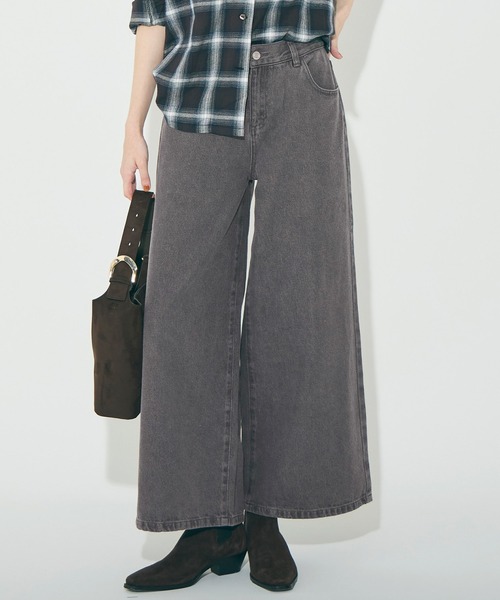 coca(coca)(コカ)の「ローライズデニム(デニムパンツ・レディース・グレー/ブルー・S/M/L)」の1枚目の写真