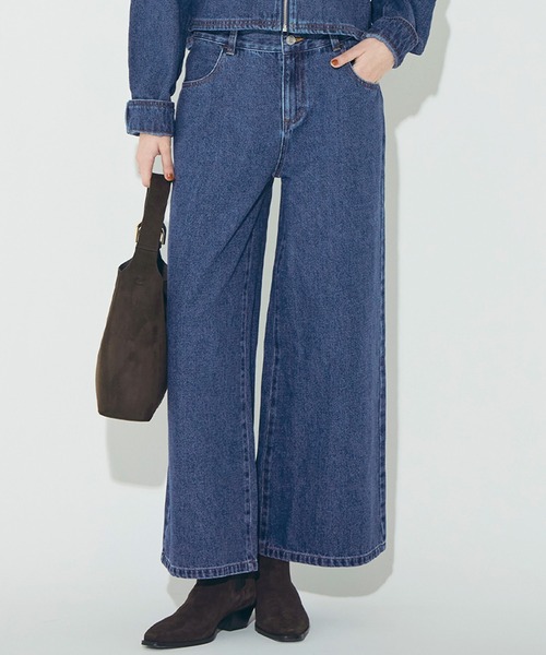 coca(coca)(コカ)の「ローライズデニム(デニムパンツ・レディース・グレー/ブルー・S/M/L)」の2枚目の写真
