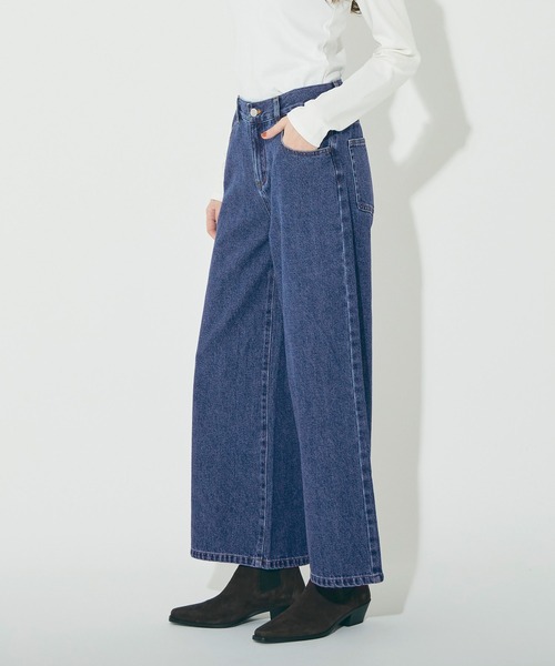 coca(coca)(コカ)の「ローライズデニム(デニムパンツ・レディース・グレー/ブルー・S/M/L)」の4枚目の写真