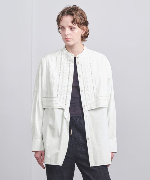 Pheeta（フィータ）の「＜Pheeta＞Trinity シャツ/013C-62（シャツ/ブラウス・レディース・ホワイト/ベージュ・FREE）」の4枚目の写真