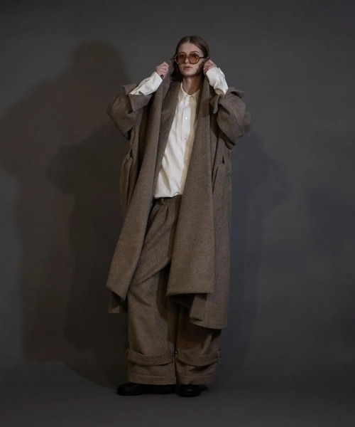my beautiful landlet（マイビューティフルランドレット）の「【my beautiful landlet】 ALPACA SHAGGY LONG COAT（その他アウター・メンズ・ブラウン/ベージュ/ブラック・0/1）」の3枚目の写真