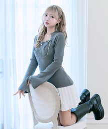 OLIVE des OLIVE | 【Belle Charme】リボンリボンニットワンピ(ワンピース)