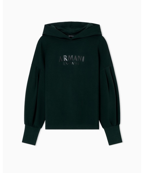 ARMANI EXCHANGE(アルマーニエクスチェンジ)の「【A|X アルマーニ エクスチェンジ】AXロゴ リブポイント フーデッドスウェットプルオーバー(スウェット・レディース・ブラック/ダークグリーン・LARGE/MEDIUM/SMALL/X-LARGE/X-SMALL)」の9枚目の写真