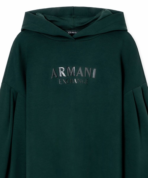 ARMANI EXCHANGE(アルマーニエクスチェンジ)の「【A|X アルマーニ エクスチェンジ】AXロゴ リブポイント フーデッドスウェットプルオーバー(スウェット・レディース・ブラック/ダークグリーン・LARGE/MEDIUM/SMALL/X-LARGE/X-SMALL)」の10枚目の写真